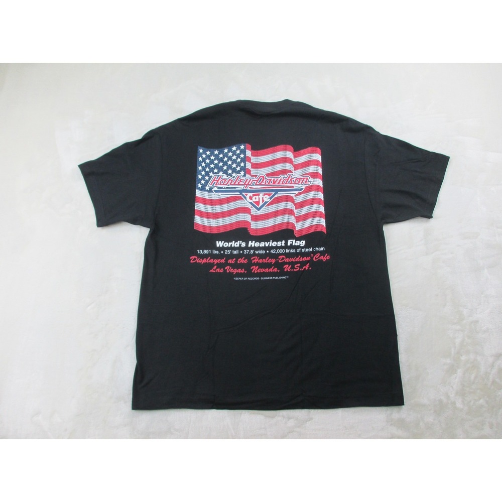 VINTAGE Harley Davidson Cafe Shirt Mens Extra Large Black Las Vegas Motorcycle *